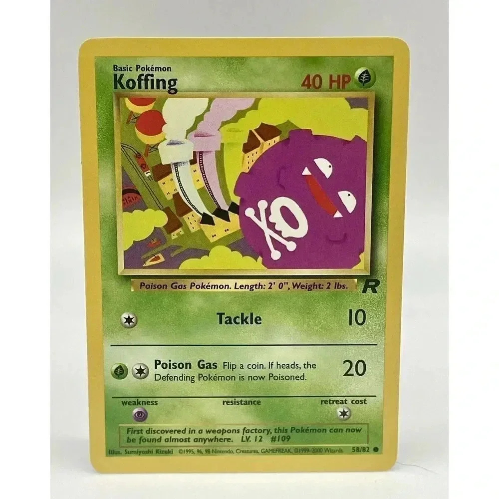 Koffing 58/82 Vintage 2000 Non Holo‎ Pokémon Card Team Rocket Unlimited WOTC LP
